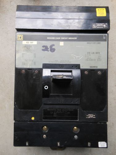 Square D MH36400 circuit breaker Iline 3pole 400amp 600v 1yr warranty!