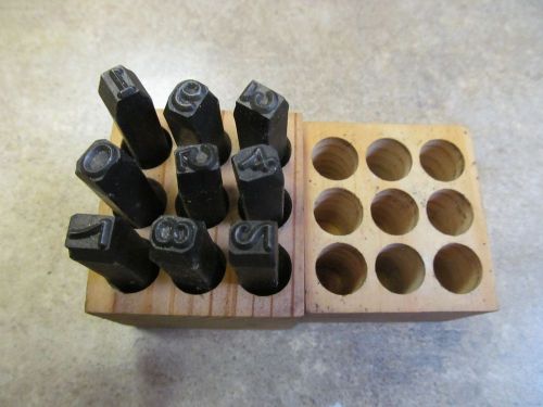 Machine Cut Steel Letters and Numbers *SEARS*  1/4&#034; Size in wooden boxes