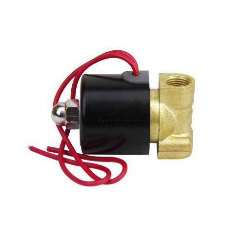 Brass AC 220V 1/4&#034; Electric Solenoid Valve Water Air Fuels Gas Normal Closed