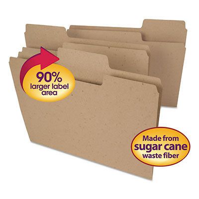 Tree free supertab file folders, 1/3 cut, letter, natural brown, 100/bx for sale