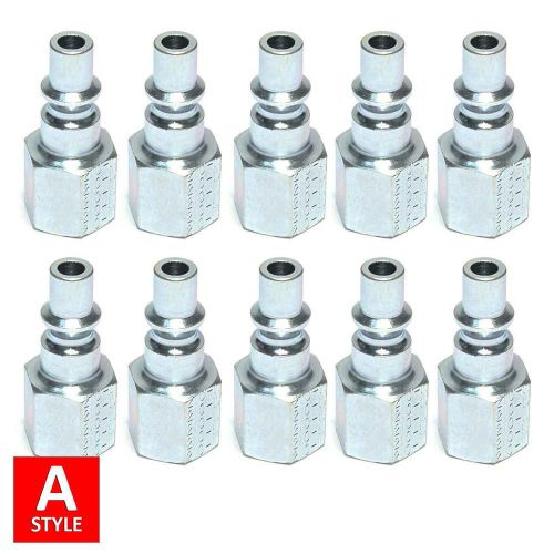 10pc a style air hose fittings 1/4 female npt pneumatic tool coupler plugs usa for sale