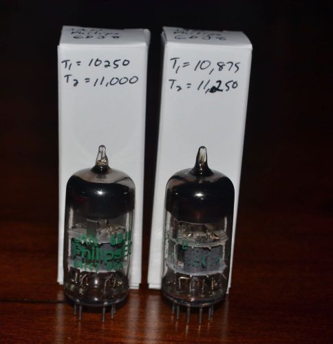 Pair JAN Philips 6DJ8 Vacuum Tubes Test Strong