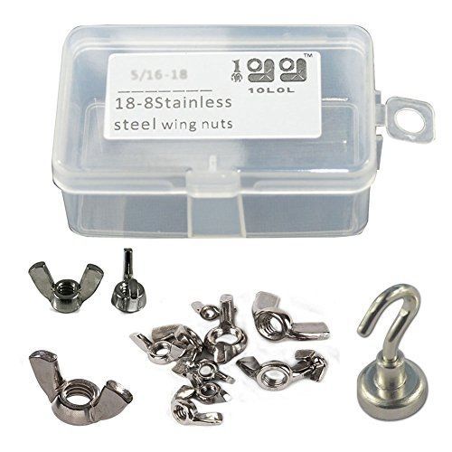 10l0l 18-8 stainless steel wing nuts 8#-32 kit (25) for sale
