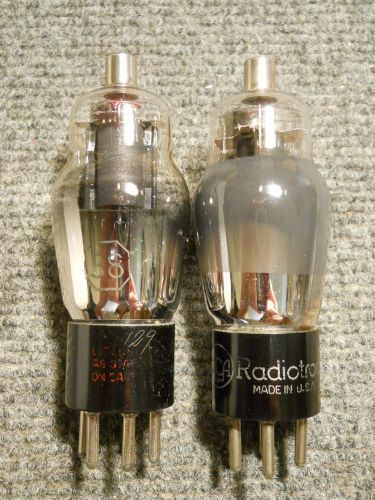 2) RCA Type 38 Antique Radio Vacuum Tubes ~ TV-7 Tested
