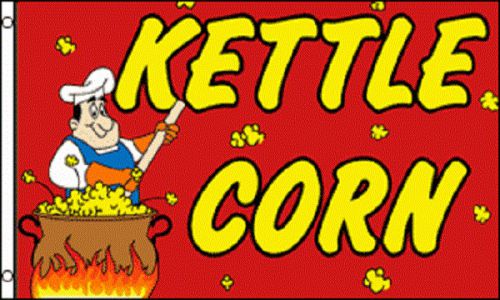 Kettle Corn Flag 3&#039; X 5&#039; Deluxe Indoor Outdoor Business Banner