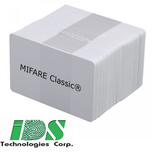 200 MIFARE Classic® 1k Blank White PVC Cards, CR80, 30 Mil,GQ, Credit Card size