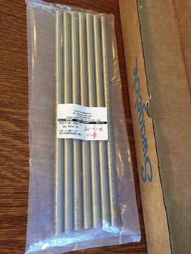 7 Each New Swagelok 316 Stainless Steel Tubing 1/2 in OD, 13.25&#034; Long TP316L