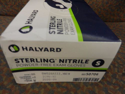 50706 Halyard SterlingNitrile Power-Free Exam Gloves Disposable Small, Textured