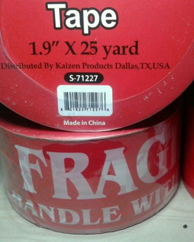 1 New Roll red Fragile Handle with care tape 1.9&#034; X 25 yards FREE SHIPPING