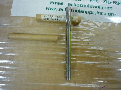 SOLID CARBIDE CHUCKING REAMER.2635&#034;DIAM RIGHT HAND SPIRAL/ CUT NEW USA $12.50