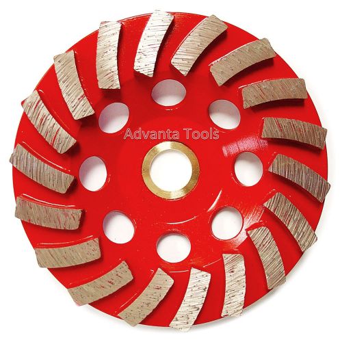 4.5” Spiral Turbo Diamond Grinding Cup Wheel for Concrete 18 Seg 7/8&#034;-5/8” Arbor