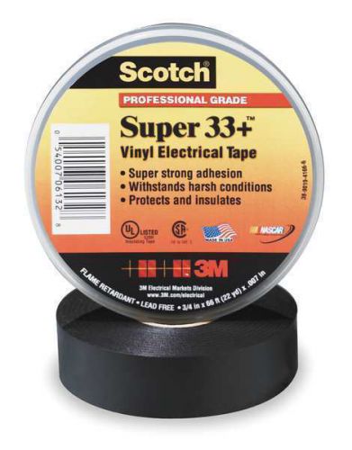 3M (33+SUPER-3/4X66FT) Super 33+(TM) Vinyl Tape, 3/4 in x 66 ft 2 ROLLS