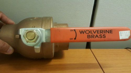 Wolverine brass 2 1/2&#034; ball valve solder/sweat for sale