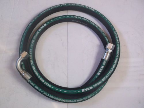 1&#034; x 12&#039; hydraulic hose with 90 female jic x straight female jic  sae100r4 for sale