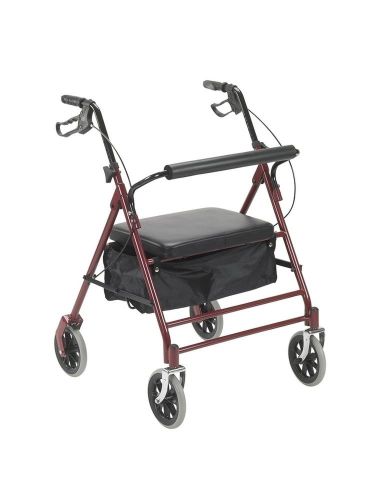 10252rd-bariatric rollator with 7.5&#034; wheels(red)-free shipping for sale
