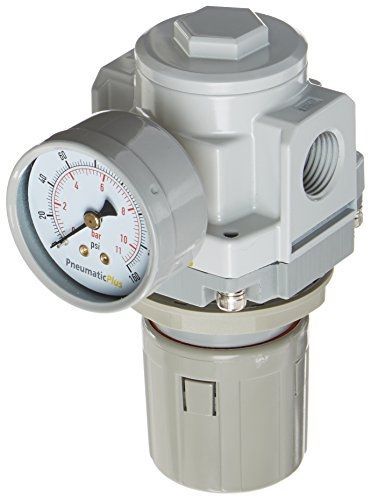 PneumaticPlus SAR4000M-N04BG Air Pressure Regulator 1/2&#034; NPT with Gauge &amp;