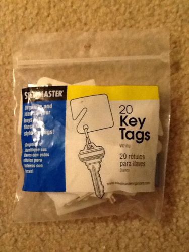 Mmf key tags blank square white steelmaster slotted rack tags 20 per bag for sale