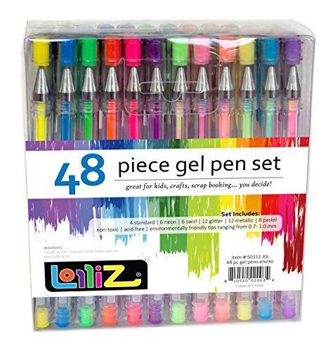 LolliZ Gel Pens 48 Gel Pen Tray Set