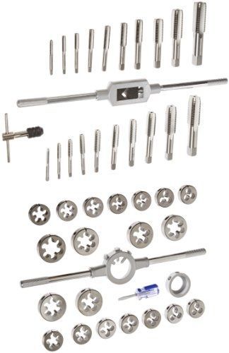 Drill america dwt45pc-set 1/4-1&#034; nc &amp; nf carbon steel tap and die set for sale