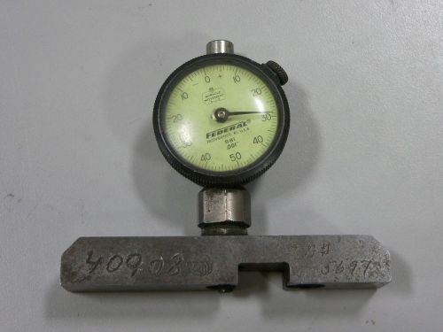 Federal B81 Dial Indicator Gage Gauge with Level Base .001&#034;