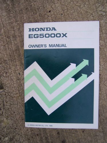 1985 Honda EG5000X Portable Generator Owner Manual MORE MANUALS IN OUR STORE  S