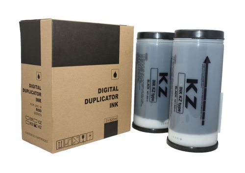 2 Riso KZ Compatible Black Ink Tubes Risograph for KZ Machines