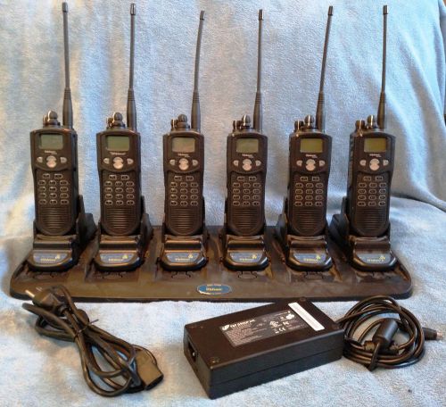 (Lot of 6) Portable Radio, EF Johnson, Ascend 5100 ES, 7/800 Mhz, w/ Li-ion batt