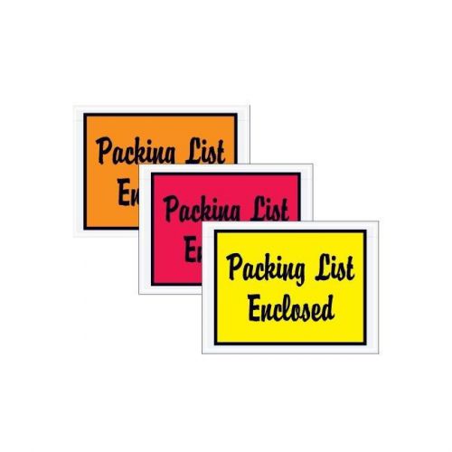 &#034;Packing List Enclosed&#034; Envelopes, 4 1/2&#034;x6&#034;, Yellow, 1000/Case