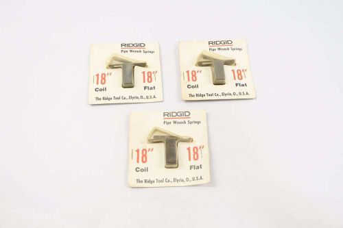 LOT 3 NEW RIDGE TOOL 31680 RIDGID 18 IN PIPE WRENCH COIL AND FLAT SPRING D531381