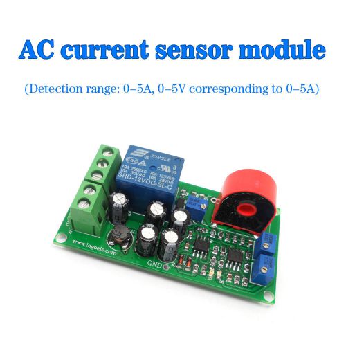 Current Detection Sensor AC 0-5A Full Range Of Linear Adjustable Relay Output