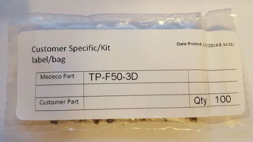 Medeco Biaxial Bottom Pins Part # TP-F50-3D / TPF503D New Qty: 1 bag of 100 pins