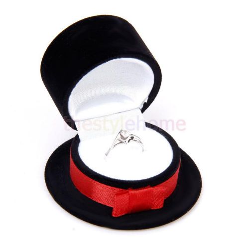Bridegroom Hat Cap Earring Ring Cufflink Display Storage Gift Box Wedding