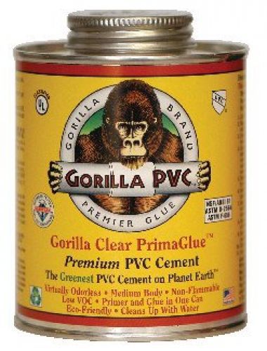 Gorilla PVC Cement Gorilla Clear PVC PrimaGlue 32oz.