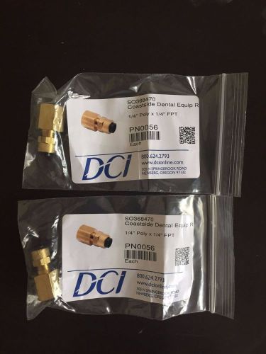 DCI model# PN 0056 1/4&#034; Poly x 1/4&#034; FPT. (2 PIECES)