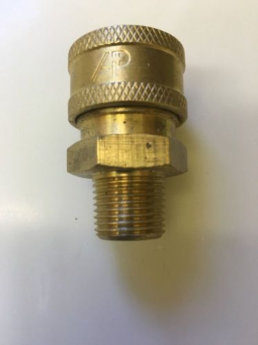 Pressure washer brass quick connect 3/8 socket 3/8 male pipe thrd brass 4200psi for sale