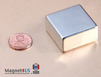 1 quality neodymium 1 1/2&#034;x1 1/2&#034;x1/2&#034;thick earth magnet block sale super strong for sale