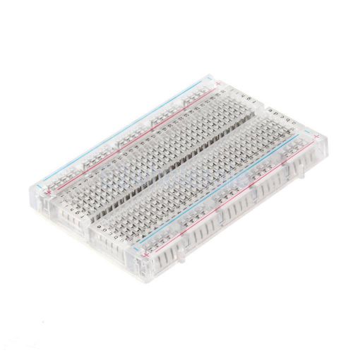 Transparent Mini Solderless Breadboard with 400 Point 83 x 55 mm for Ardunio