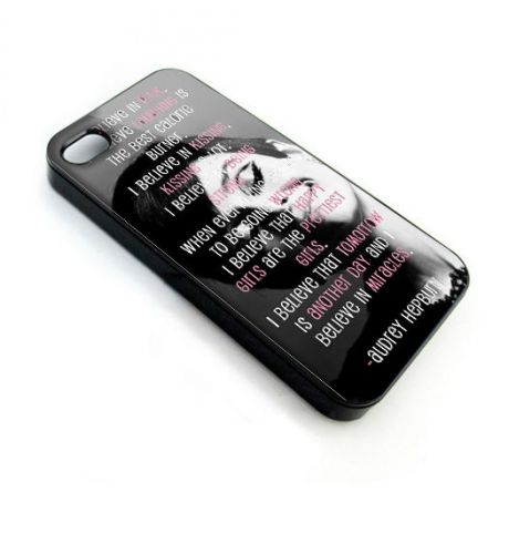 Audrey Hepburn quotes cover Smartphone iPhone 4,5,6 Samsung Galaxy