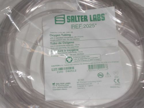1 NEW Salter Labs Oxygen Tubing 2025 (2) Standard Connectors 25&#039; Oxygen Tubing