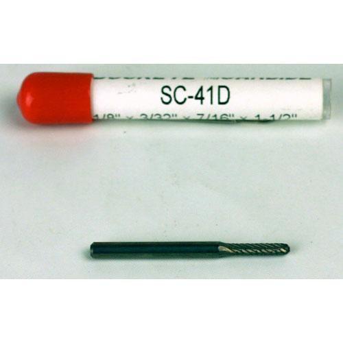 Carbide Burr (SC-41D) Cylindrical Ball Nose - Double Cut - 1/8 x 3/32 x 7/16 x 1