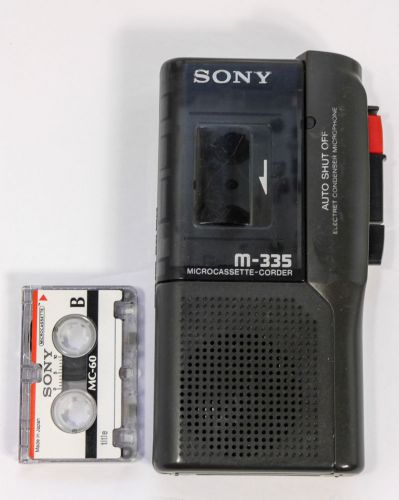Sony M-335 MicroCassette Voice Player Recorder Dictaphone Tested Free Shipping