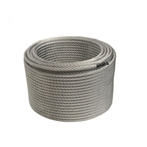 Aleko steel cable galvanized aircraft wire rope 250 feet 3/8 inch 7x19 for sale