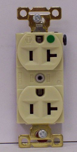 9 BRYANT 20A HOSPITAL GRADE DUPLEX RECEPTACLE. IVORY