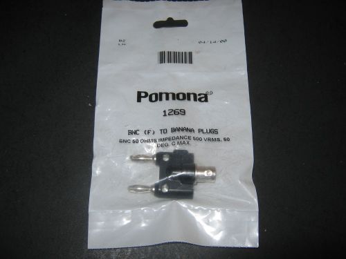 Pomona 1269 BNC Female to Double Banana Plug ( New in Packages )