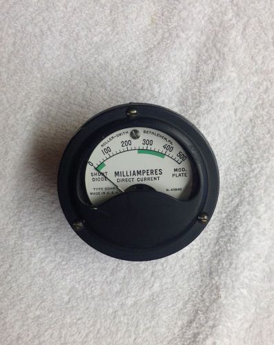 Vintage ~ roller smith milliamperes ~ panel meter guage ~ shunt diode for sale