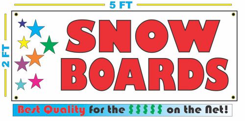 SNOW BOARDS w Multi Colored Stars Banner Sign NEW Larger Size