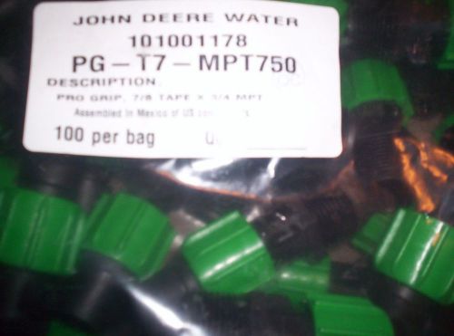 John deere water pg-t7-mpt750 7/8 drip tape x 3/4 mpt 100 pieces new for sale