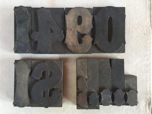 Antique Letterpress Wood Type - Gothic Tuscan Condensed 3.25&#034; Tall