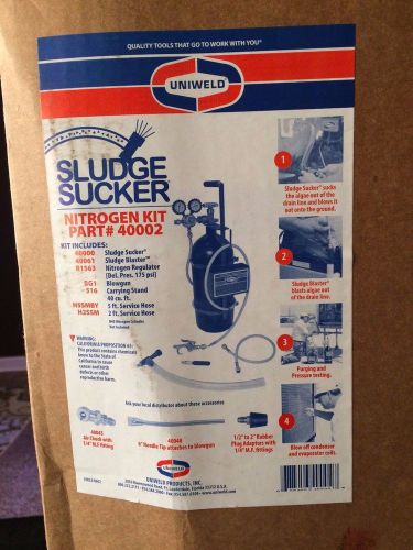 New- uniweld 40002 nitrogen sludge sucker and blaster kit with metal carrying for sale