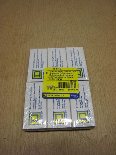 Lot of 6 new sealed square d b9.10 thermal overload relay heater element for sale